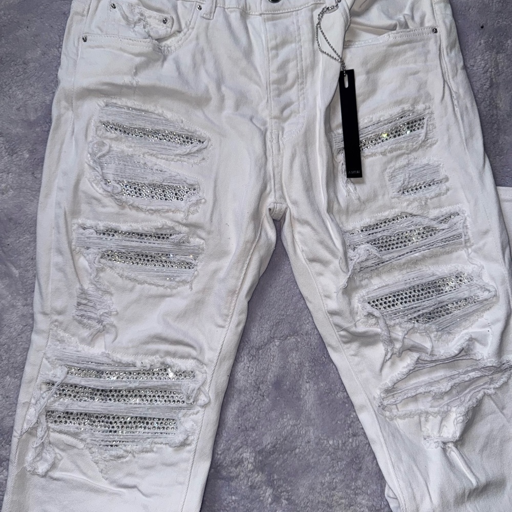 White Distressed Men's Jeans Amiri